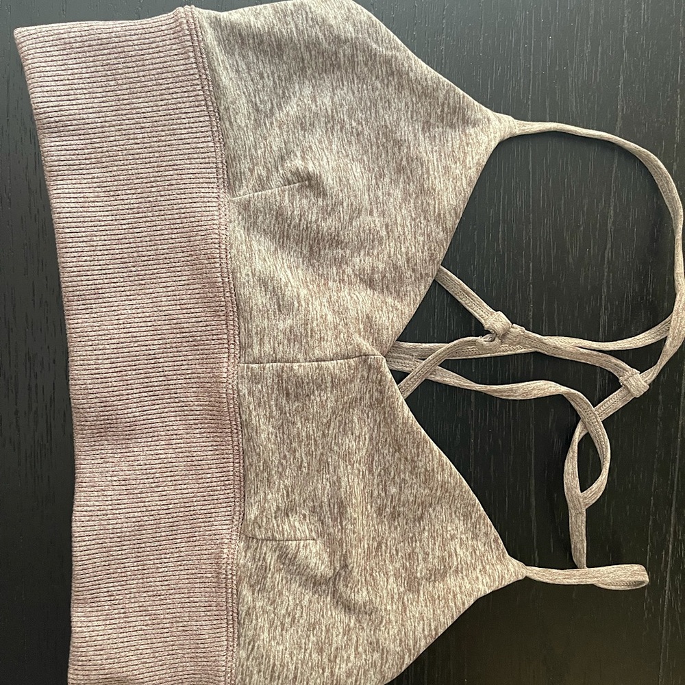 ALO sports bra burgundy Heathered